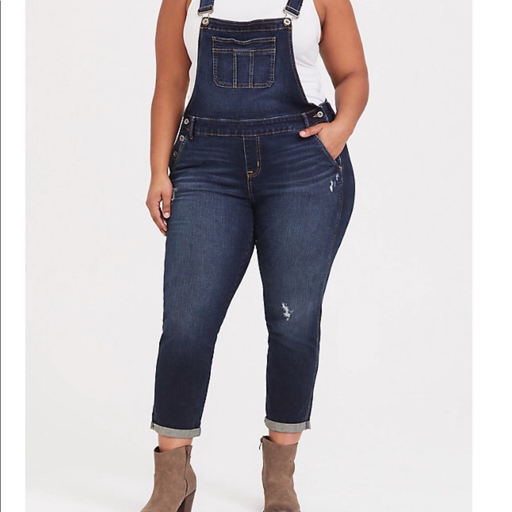 Torrid cropped overalls